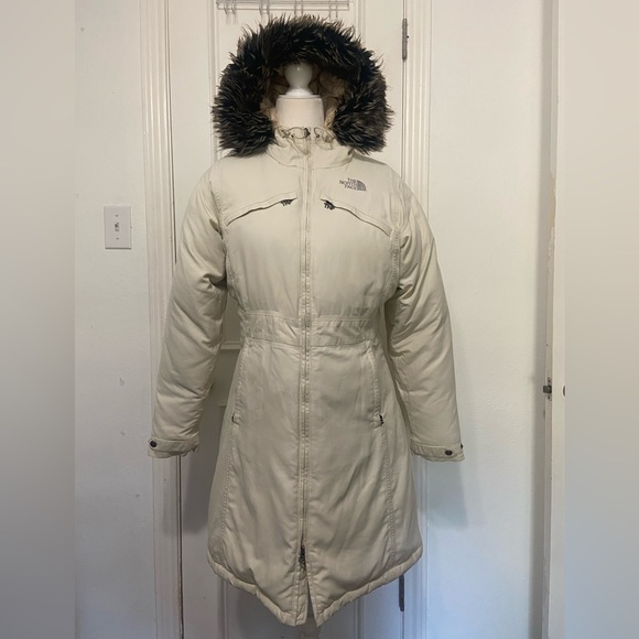 The North Face EUC women's M  long arctic down parka with faux fur lined hood - Picture 2 of 16